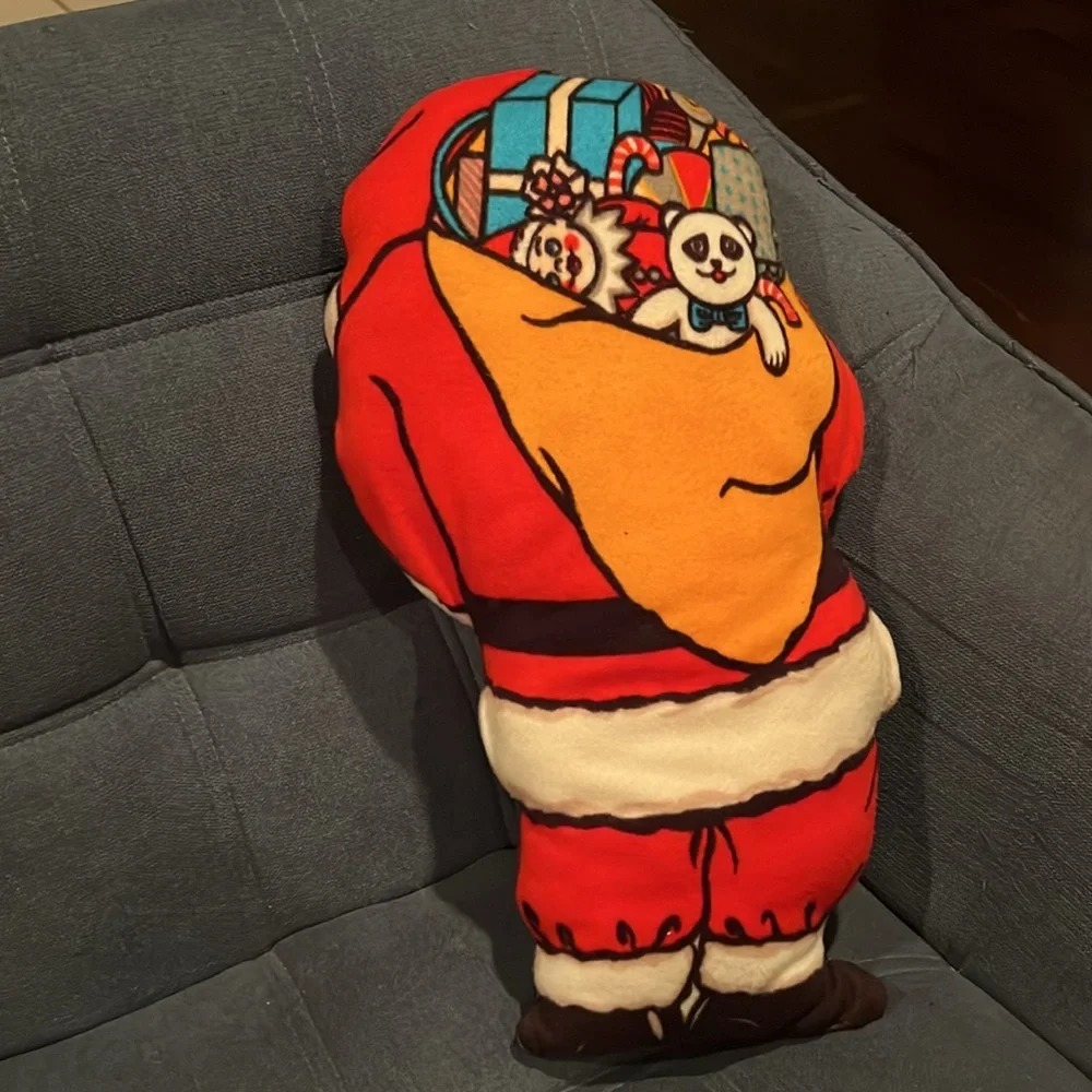 Christmas Jolly Santa Claus Vintage Pillow